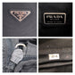 PRADA Backpack Nylon Black SilverMetal Backpack Test Triangle With logo Women Used Authentic