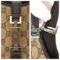 GUCCI Shoulder Bag 01719 GG canvas, leather Brown Silver Metal Jackie Women Used Authentic
