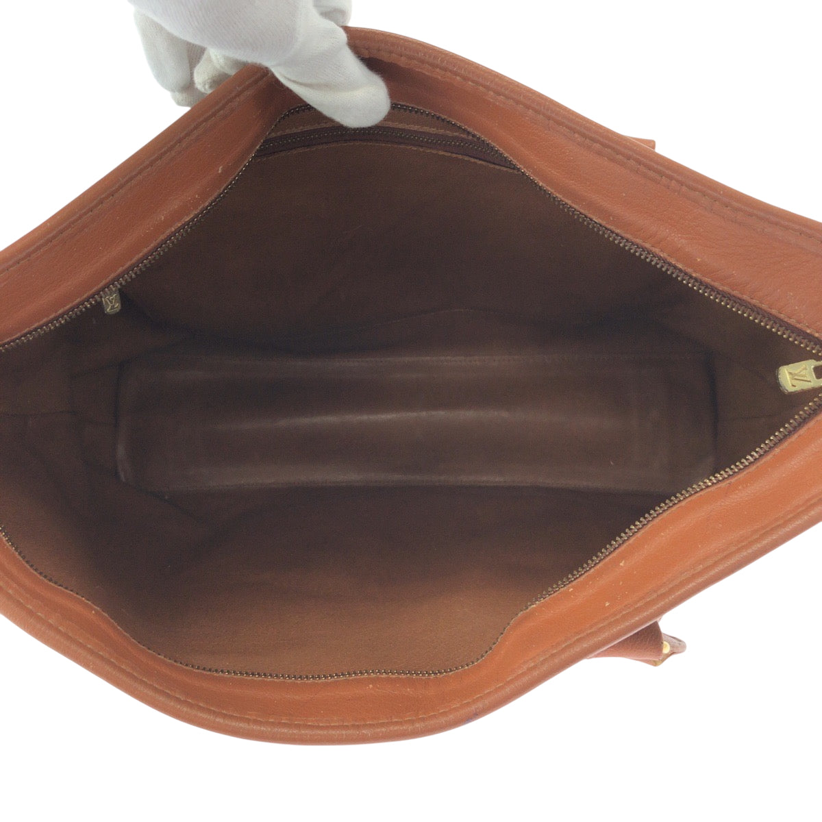 LOUIS VUITTON Tote Bag M42425 PVC Brown Gold Metal Tote Bag Shoulder Bag Monogram Weekend PM Women Used Authentic