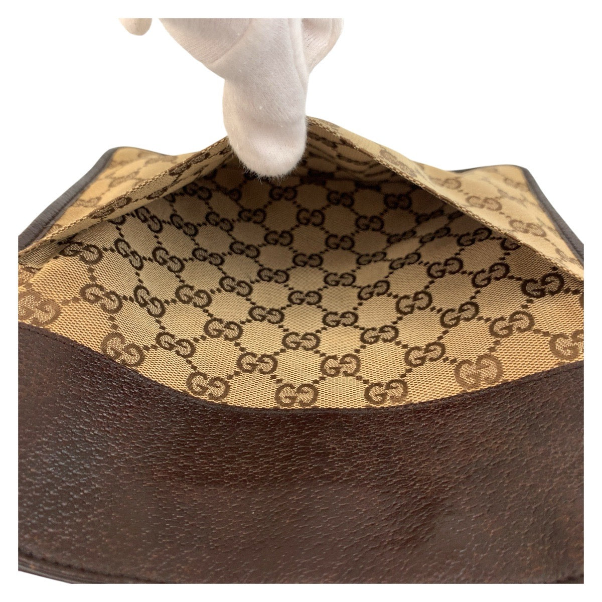 GUCCI Shoulder Bag 27639 leather Beige brown Shoulder Bag pochette Women(Unisex) Used Authentic