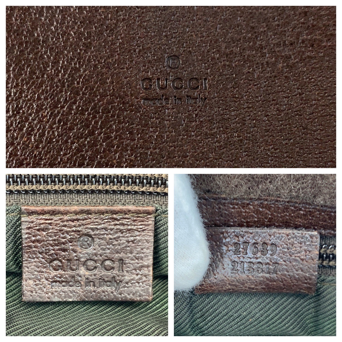 GUCCI Shoulder Bag 27639 leather Beige brown Shoulder Bag pochette Women(Unisex) Used Authentic