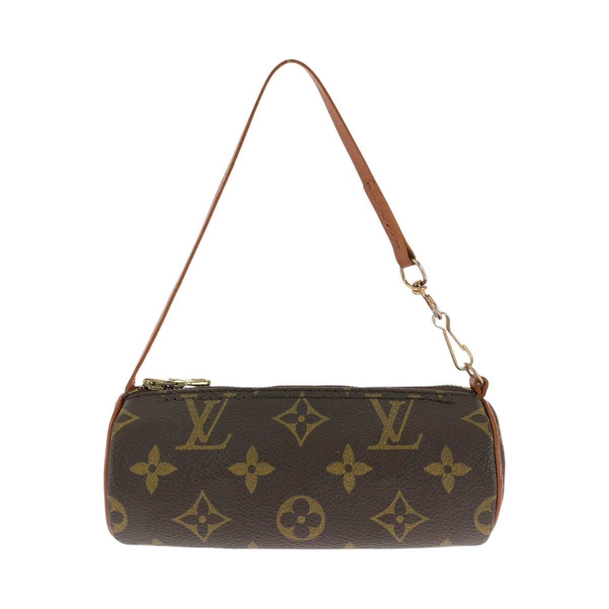 LOUIS VUITTON Handbag M51385 PVC, Leather Brown Gold Metal Handbag accessory pouch Monogram Papillon pouch only Women Used Authentic