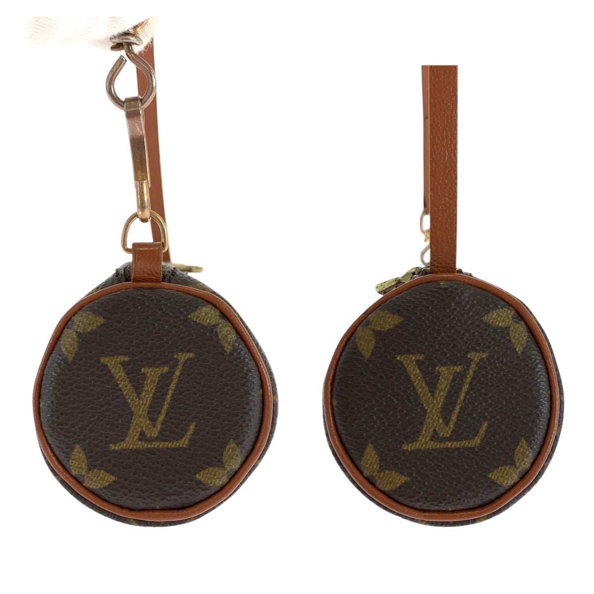 LOUIS VUITTON Handbag M51385 PVC, Leather Brown Gold Metal Handbag accessory pouch Monogram Papillon pouch only Women Used Authentic