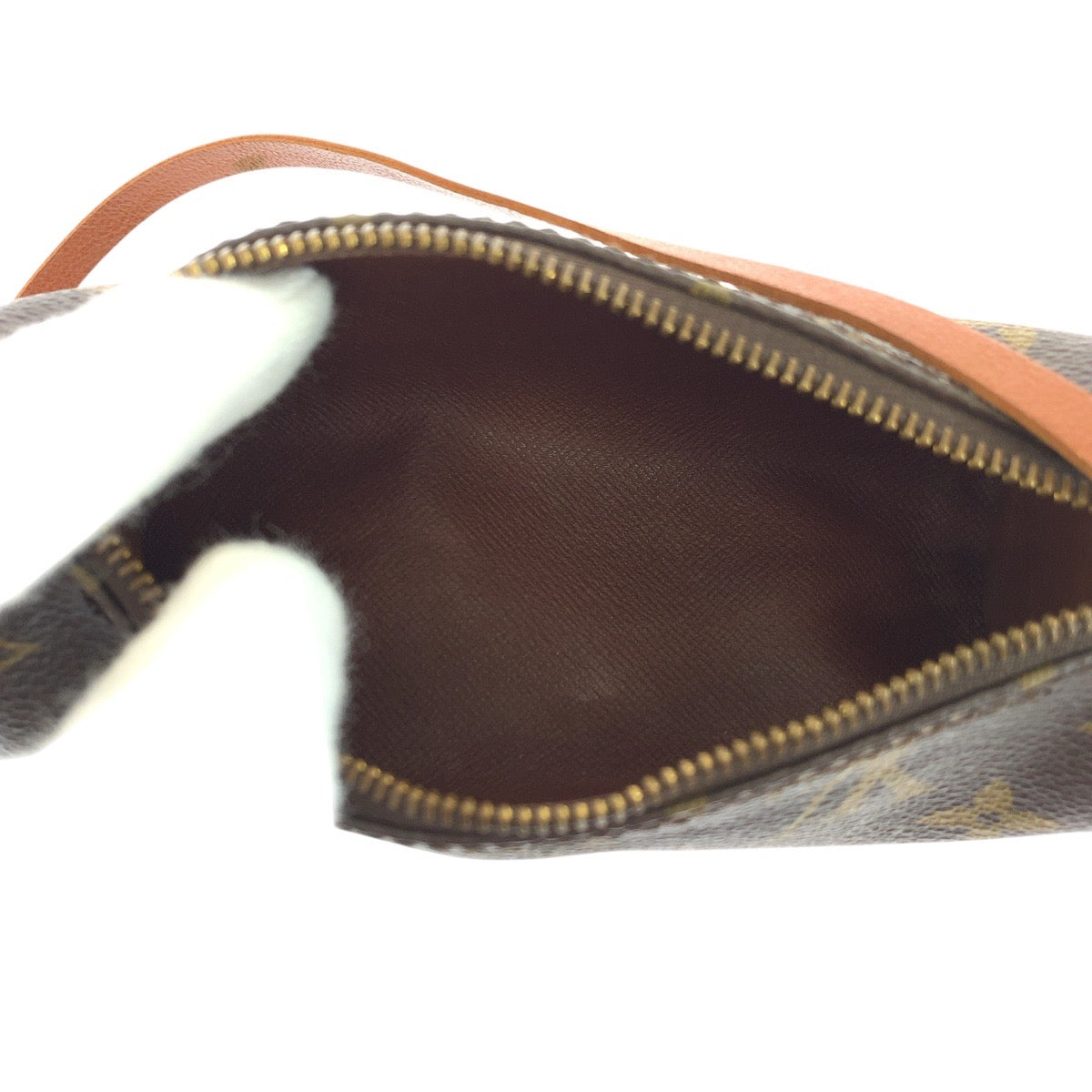 LOUIS VUITTON Handbag M51385 PVC, Leather Brown Gold Metal Handbag accessory pouch Monogram Papillon pouch only Women Used Authentic