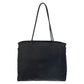 PRADA Tote Bag Nylon Black SilverMetal Tote Bag Shoulder Bag Test Triangle With logo Women Used Authentic