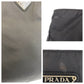 PRADA Tote Bag Nylon Black SilverMetal Tote Bag Shoulder Bag Test Triangle With logo Women Used Authentic