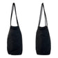 PRADA Tote Bag Nylon Black SilverMetal Tote Bag Shoulder Bag Test Triangle With logo Women Used Authentic