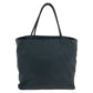 PRADA Tote Bag Nylon Black SilverMetal Tote Bag Shoulder Bag Test Triangle With logo Women Used Authentic