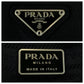 PRADA Tote Bag Nylon Black SilverMetal Tote Bag Shoulder Bag Test Triangle With logo Women Used Authentic