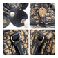 Dior Handbag Canvas, Leather Navy Gold Metal Handbag Boston Duffel bag Trotter Women Used Authentic