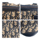 Dior Handbag Canvas, Leather Navy Gold Metal Handbag Boston Duffel bag Trotter Women Used Authentic