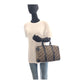 Dior Handbag Canvas, Leather Navy Gold Metal Handbag Boston Duffel bag Trotter Women Used Authentic