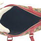 GUCCI Handbag 000 0846 GG canvas Beige Red Gold Metal Handbags Mini Boston Duffel bag Women Used Authentic