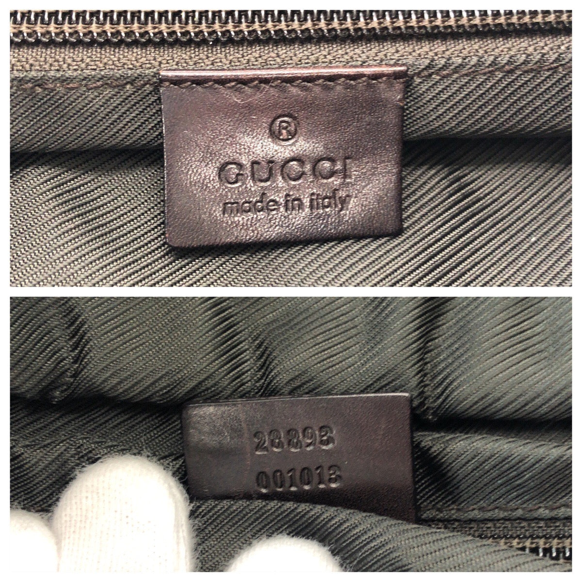 GUCCI Tote Bag 28893 GG canvas Brown Silver Metal Tote Bag handbag Women Used Authentic
