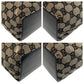 GUCCI Tote Bag 002 1099 GG canvas, leather Gray Black Gold Metal Tote Bag Shoulder Bag Women Used Authentic