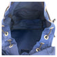 PRADA Backpack Nylon Navy SilverMetal Backpack Backpack Test Triangle With logo Women Used Authentic