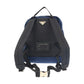 PRADA Backpack Nylon Navy SilverMetal Backpack Backpack Test Triangle With logo Women Used Authentic