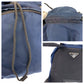 PRADA Backpack Nylon Navy SilverMetal Backpack Backpack Test Triangle With logo Women Used Authentic