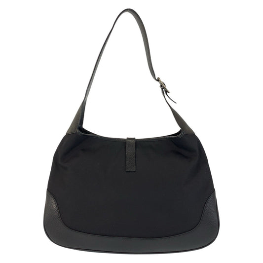 GUCCI Shoulder Bag 001 3346 Nylon, Leather Black black Hobo Shoulder Bag Jackie Women Used Authentic