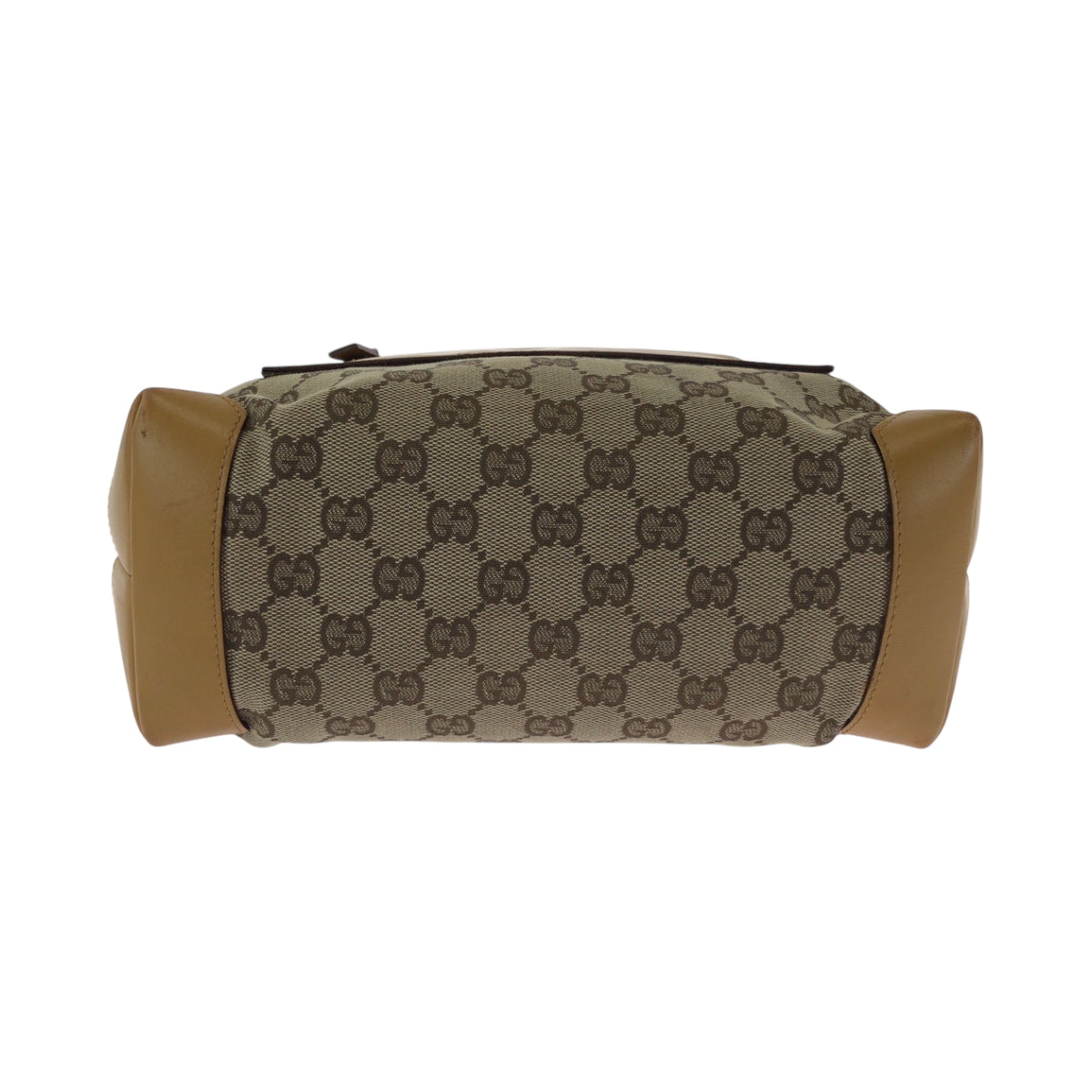 GUCCI Handbag 019 0402 GG canvas Beige Camel Orange SilverMetal Handbag Tote Bag Women Used Authentic