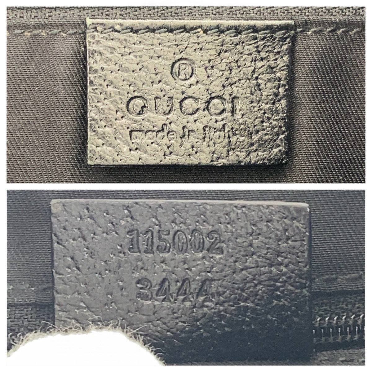 GUCCI Shoulder Bag 115002 GG canvas, leather Black SilverMetal Hobo Shoulder Bag Women Used Authentic