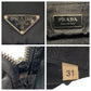 PRADA Shoulder Bag Nylon Black SilverMetal Test Triangle With logo