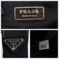 PRADA Shoulder Bag Nylon Black SilverMetal Shoulder Bag pochette Test Triangle With logo Women Used Authentic