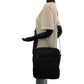 PRADA Shoulder Bag Nylon Black SilverMetal Shoulder Bag pochette Test Triangle With logo Women Used Authentic