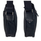 PRADA Shoulder Bag Nylon Black SilverMetal Shoulder Bag pochette Test Triangle With logo Women Used Authentic