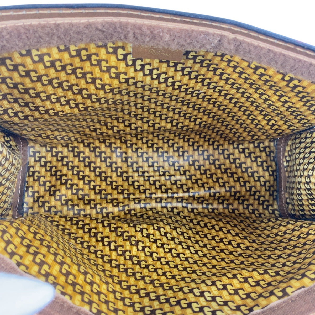 GUCCI Clutch bag Suede, Leather Brown multicolor Clutch bag business bag Old Gucci Shelly Line mens Used Authentic