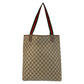 GUCCI Tote Bag 39 02 003 GG Supreme canvas, leather Beige brown Tote Bag Shoulder Bag Sherry Line Old Gucci Women Used Authentic