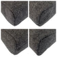 PRADA Pouch wool Grey SilverMetal Triangle With logo Women Used Authentic