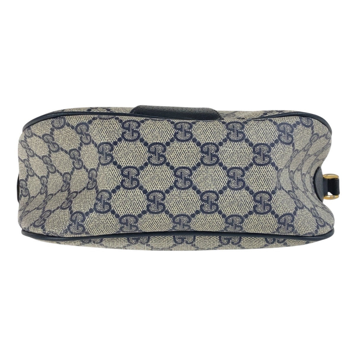GUCCI Shoulder Bag 89 02 032 GG Supreme canvas, leather Navy Gold Metal Crossbody Shoulder Bag Old Gucci Shelly Line Women Used Authentic