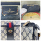 GUCCI Shoulder Bag 89 02 032 GG Supreme canvas, leather Navy Gold Metal Crossbody Shoulder Bag Old Gucci Shelly Line Women Used Authentic