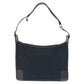 GUCCI Shoulder Bag 001 4205 GG canvas, leather Black SilverMetal Women Used Authentic