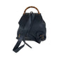 GUCCI Backpack 003 2058 0016 leather Black Brown Gold Metal Backpack Backpack Bamboo Women Used Authentic