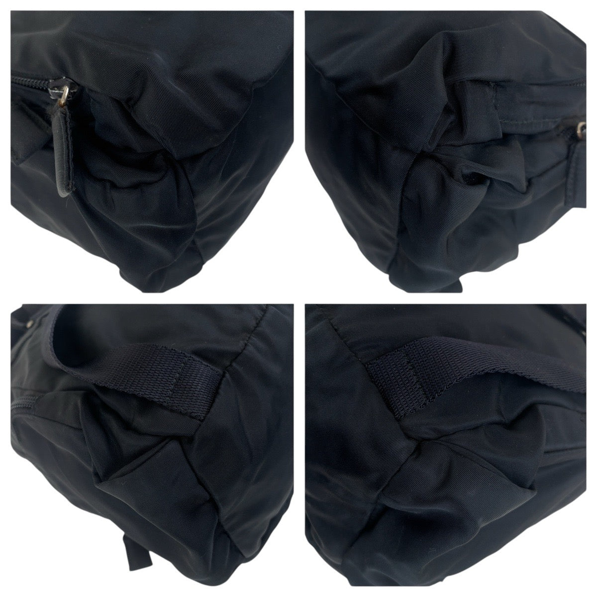 PRADA Backpack Nylon Black SilverMetal Backpacks & Daypacks Backpacks Test Triangle With logo Women Used Authentic
