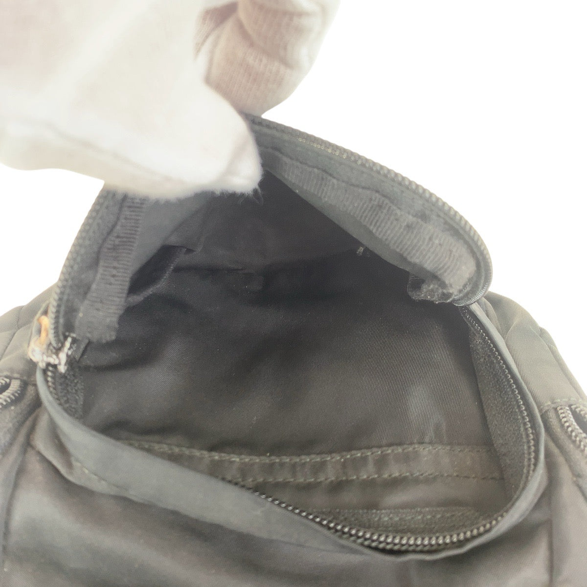 PRADA Backpack Nylon Black SilverMetal Backpacks & Daypacks Backpacks Test Triangle With logo Women Used Authentic