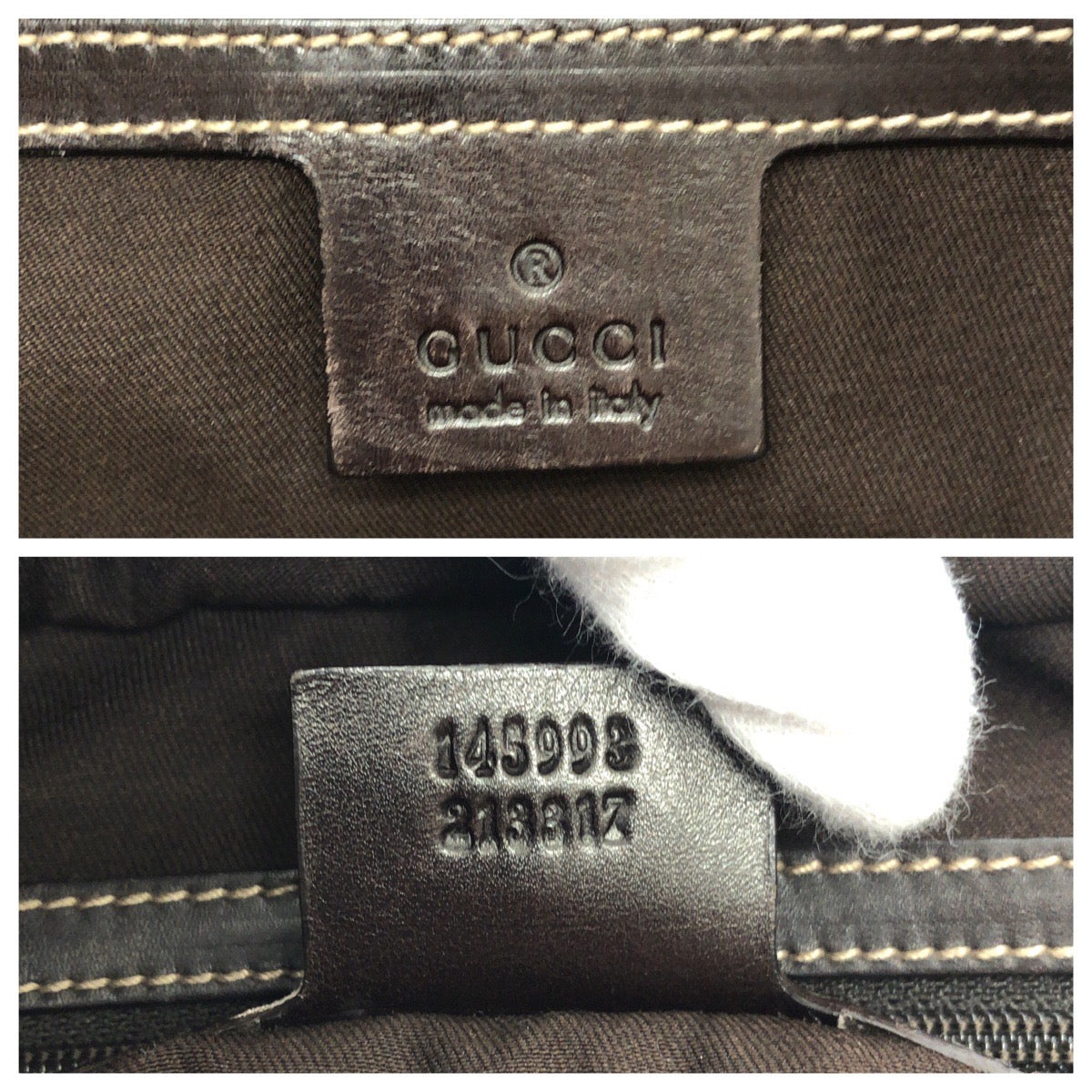 GUCCI Tote Bag 145993 GG canvas Beige Brown Gold Metal Tote Bag Shoulder Bag Women Used Authentic