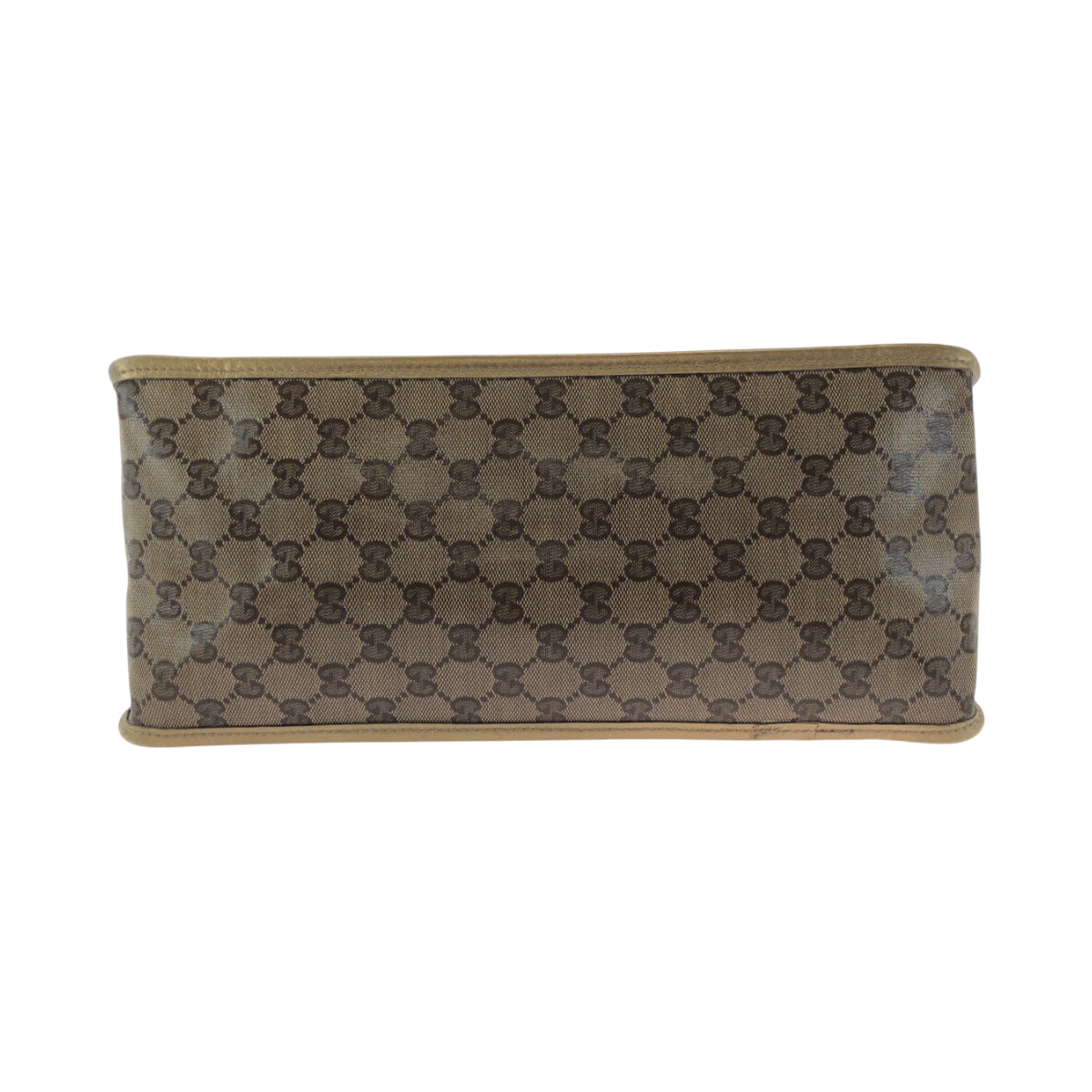 GUCCI Tote Bag 190259 PVC Brown Gold Gold Metal Tote Bag handbag GG crystal Women Used Authentic