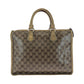 GUCCI Tote Bag 190259 PVC Brown Gold Gold Metal Tote Bag handbag GG crystal Women Used Authentic