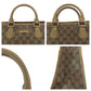GUCCI Tote Bag 190259 PVC Brown Gold Gold Metal Tote Bag handbag GG crystal Women Used Authentic