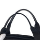 PRADA Tote Bag Nylon, Leather Black SilverMetal Tote Bag Mini Boston Duffel bag Test Triangle With logo Women Used Authentic