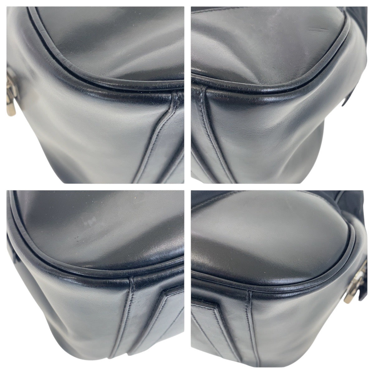 PRADA Shoulder Bag Nylon Black SilverMetal Test Triangle With logo