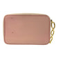 PRADA Shoulder Bag leather Pink Gold Metal Shoulder Bag pochette Safiano Women Used Authentic