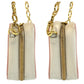 PRADA Shoulder Bag leather Pink Gold Metal Shoulder Bag pochette Safiano Women Used Authentic