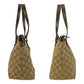 GUCCI Tote Bag 141470 GG canvas, leather Beige Khaki Brown Gold Metal Tote Bag Shoulder Bag Women Used Authentic