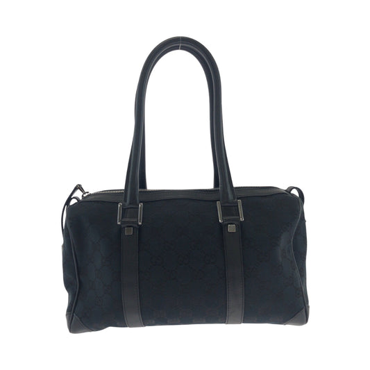 GUCCI Handbag 000 0851 GG canvas Black SilverMetal Handbags Mini Boston Duffel bag Women Used Authentic