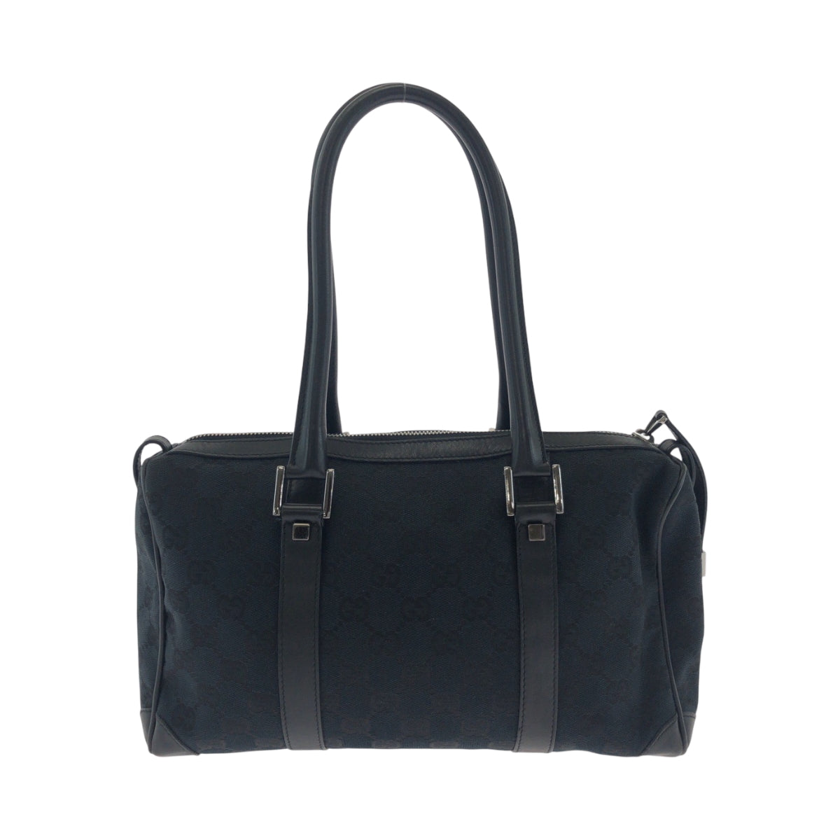 GUCCI Handbag 000 0851 GG canvas Black SilverMetal Handbags Mini Boston Duffel bag Women Used Authentic