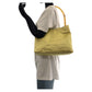 PRADA Handbag Satin, Plastic Yellow SilverMetal Handbag Shoulder Bag Triangle With logo Women Used Authentic